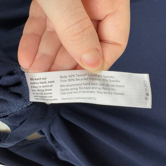 Eileen Fisher Womens Velvet Trim Hoodie in Navy Sz S | Soft Comfy‎ Cozy Neutral - Picture 14 of 16